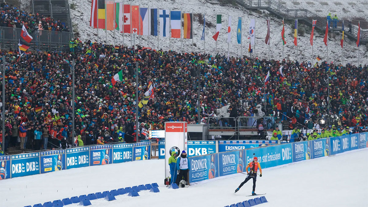 Vue du stade de biathlon d'Oberhof