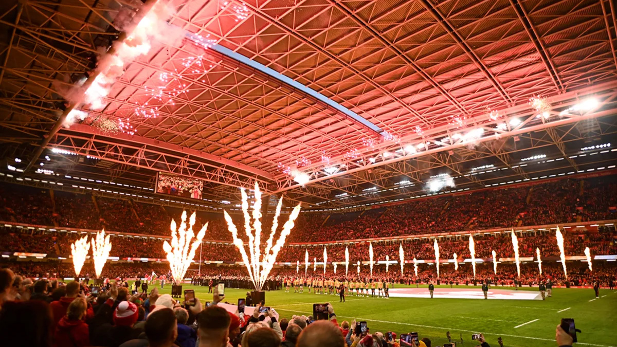 Présentation des joueurs en avant-match au Principality Stadium