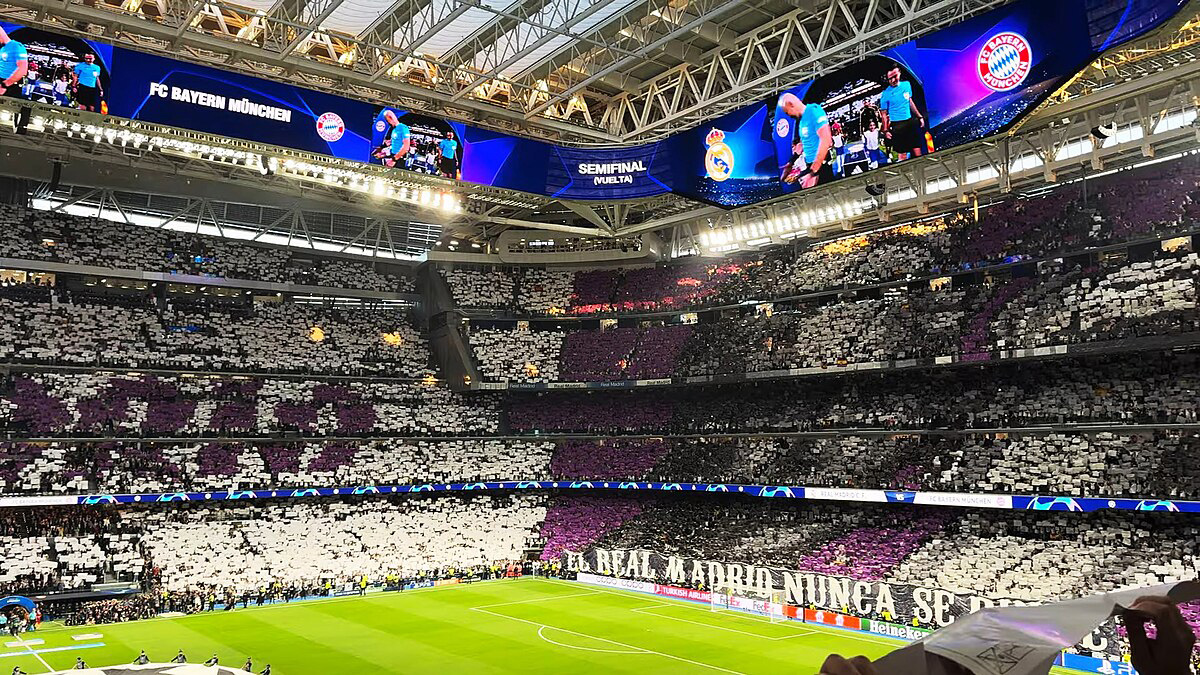 Vue des tribunes du stade Santiaga Bernabéu