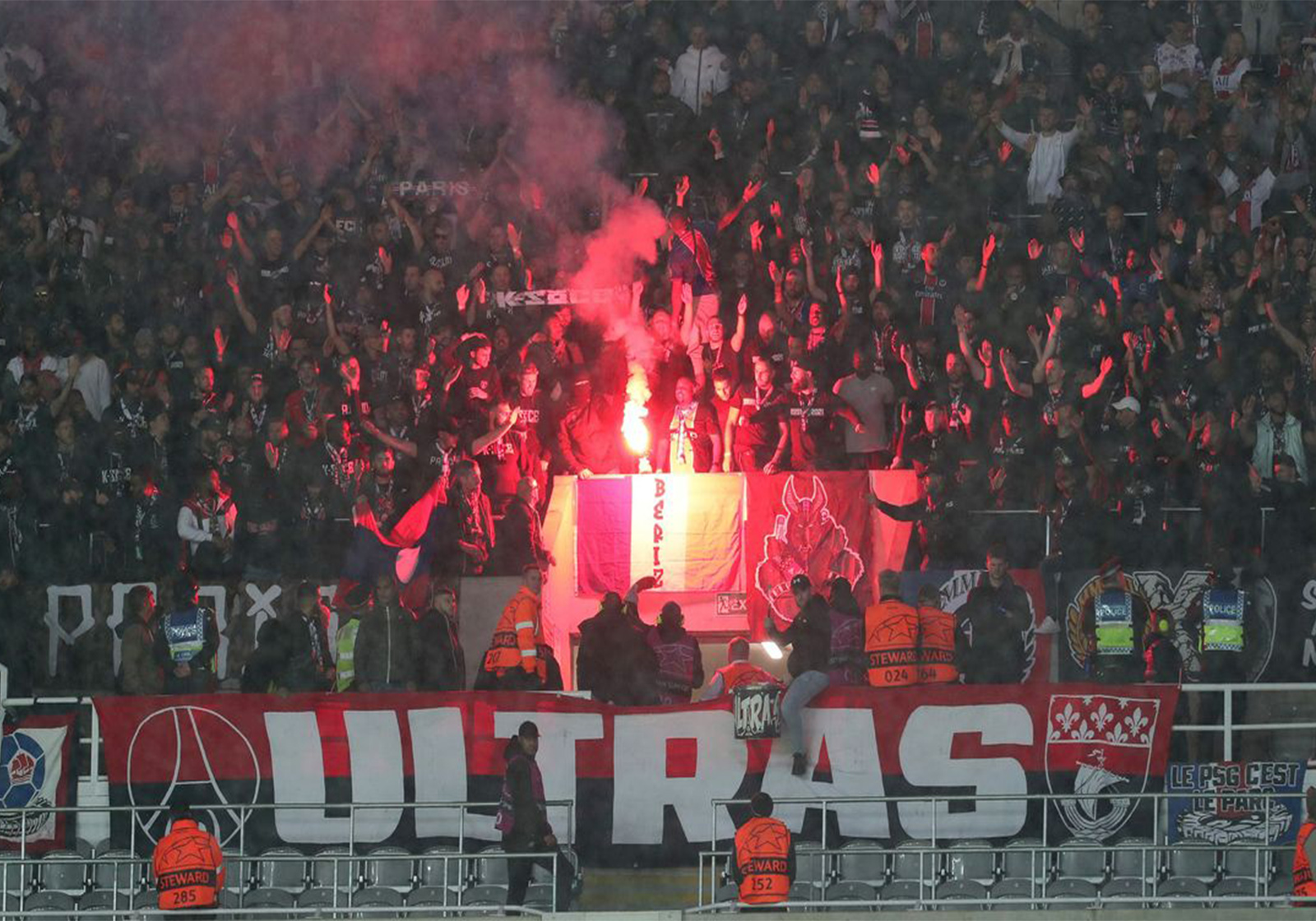 Supporters du PSG à Newcastle_Octobre 2023