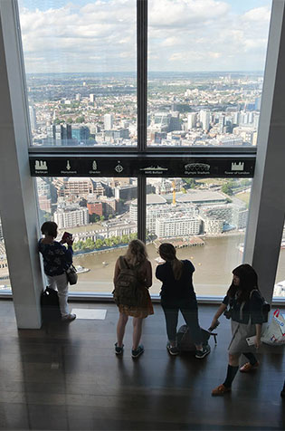 Accès au sommet de The Shard avec vue panoramique : + 25 €