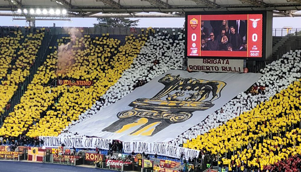 Tifo match AS Roma Stadio Olimpico