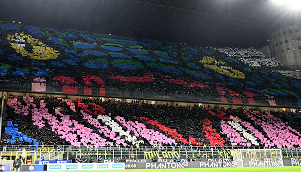 Tifos derby de Milan San Siro