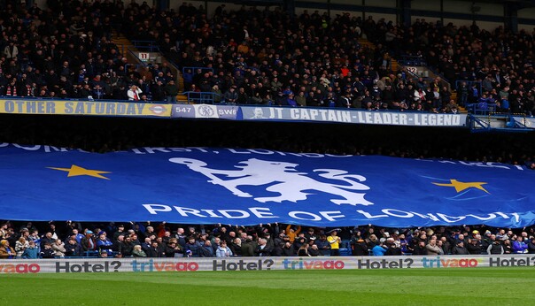 Tifo des supporters de Chelsea pendant un match