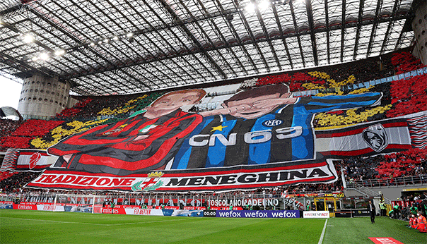 Tifo derby milanais