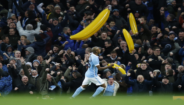 joueurs et fans de manchester city