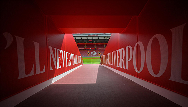 Stade et vestiaires d'Anfield