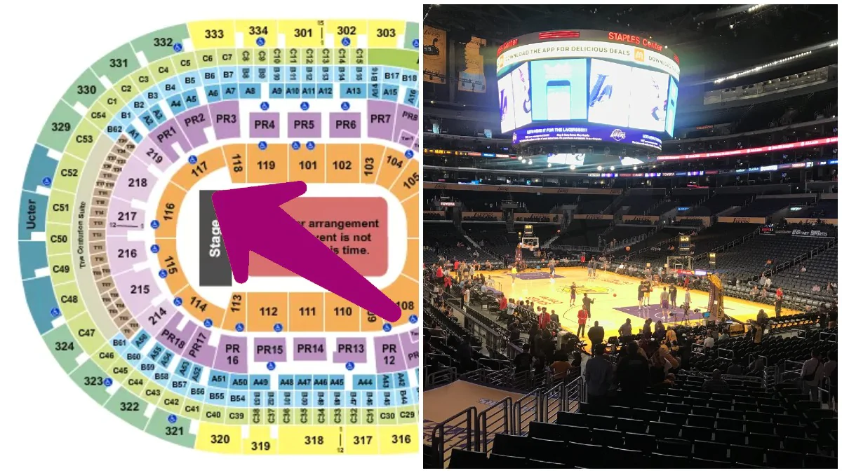 La vue depuis la section 117 de la Crypto Arena
